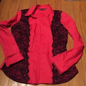 Ny&Co Dress shirt with Lace trim